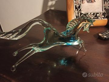 Scultura Cavallo in Vetro di Murano Originale 