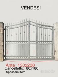 Cancello zincato robusto 2ante e cancelletto
