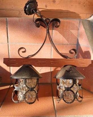 lampadario rustico arte povera