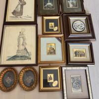 12 quadretti stampe foglia oro argento