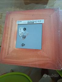 specchio con cornice in legno Malm ikea nuovi