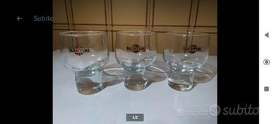 3 bicchieri Martini vintage 