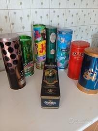scatole latta whisky e liquori 