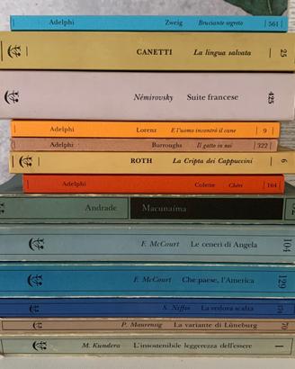 13 libri edizioni Adelphi