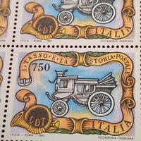 foglio 50 francobolli tasso e la storia postale