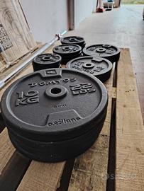 Kit manubri e bilanciere bodybuilding 93kg