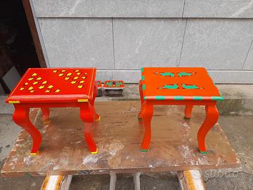 coppia sgabelli in stile orientale 