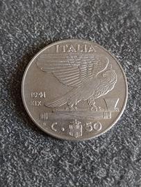 50 centesimi 1941 XIX Vttorio Emanuele III Re e Im
