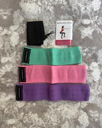 Set 5 in 1, 3 fasce elastiche fitness