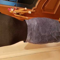 Gonna tubino in seta a pois