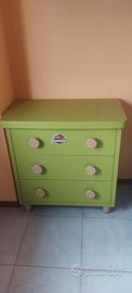 Cassettiera in legno per bambini