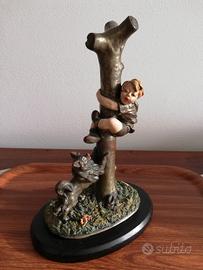 Scultura di Bruno Merli (firmata) con bambino