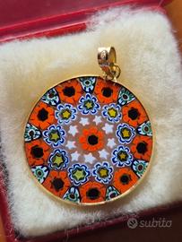 ciondolo murrina veneziana in oro 18k