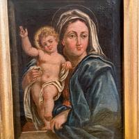 Dipinto del 1600 Madonna con bambino