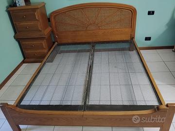Rete letto matrimoniale rovere