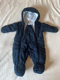 Tutina imbottita petit bateau colore blu 6 MESI