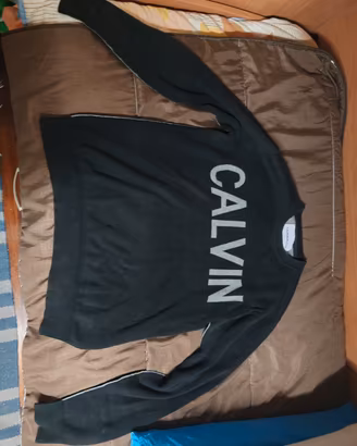 Felpa Calvin Klein nera e grigia taglia M