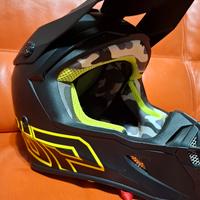 casco da motocross Progrip 3180 nero opaco con det