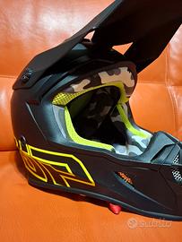 casco da motocross Progrip 3180 nero opaco con det