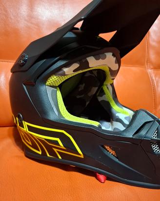 casco da motocross Progrip 3180 nero opaco con det