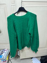 Maglione giornaliero color verde