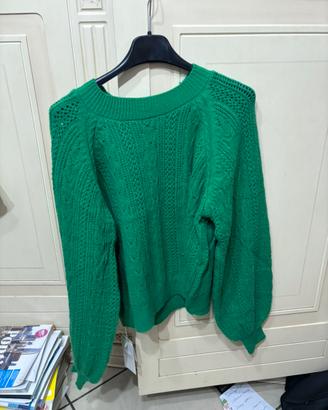 Maglione giornaliero color verde
