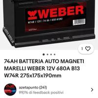 batteria macchjna