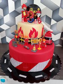 Torta scenografica pompieri 