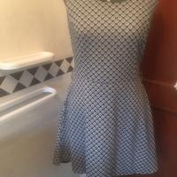 Abito grigio gonna pieghe anni '60 taglia L