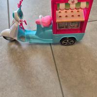 Barbie Mattel Vespa Scooter Street Food