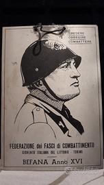 Placca Fasci Combattimento Torino Befana 1939 GIL