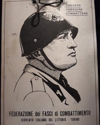 Placca Fasci Combattimento Torino Befana 1939 GIL