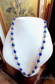 COLLANA VINTAGE IN PERLE DI VETRO DI MURANO
