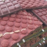 Mattonelle in gomma antitrauma 50x50.40x40 rosse
