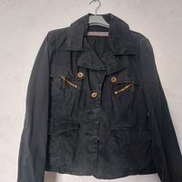 trench nero con cintura