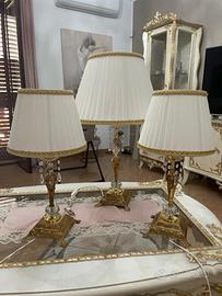 Tris Lampade da Tavolo Classiche Stile Barocco