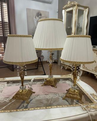 Tris Lampade da Tavolo Classiche Stile Barocco