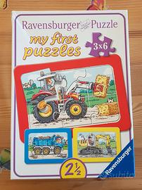 Puzzle veicoli Ravensburger 3x6 pezzi