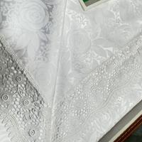 Parure letto matrimoniale in raso operato bianca