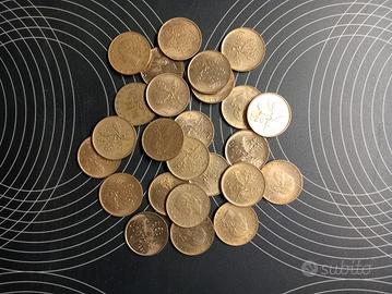 lotto n. 25 monete da lire 20