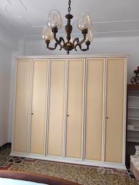 Armadio 6 ante camera beige panna