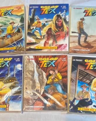 Set fumetti color Tex numeri 2/3/4/5/6/7