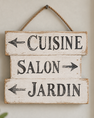 quadretto in legno stile shabby chic