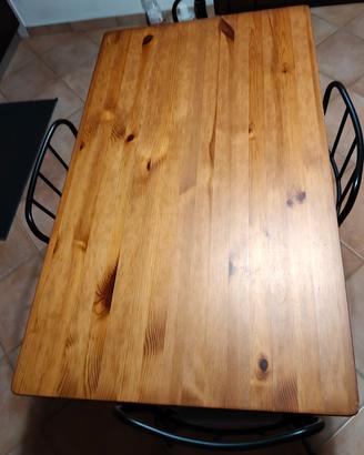 Tavolo legno e 4 sedie metallo-legno