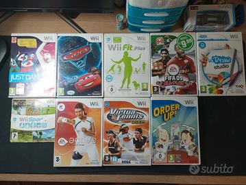 Lotto 9 Giochi Nintendo Wii + Tavoletta uDraw