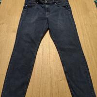 Jeggings jeans H&M+ blu scuro nero tg.48