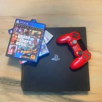 PS4 PRO com giochi pad e alimentatori