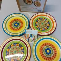 4 piatti da collezione colorati brandani nuovi