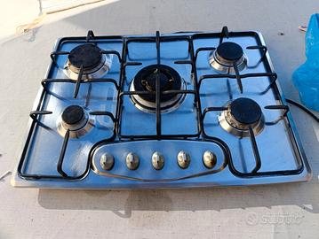 Piano cottura Glem  a gas  cinque fuochi 
