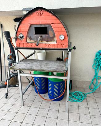Pizza party forno 60x60 per pizza a gas e legna